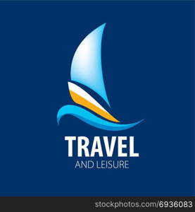 vector logo Yacht. Template Vector Yacht logo. Illustration for travel and leisure