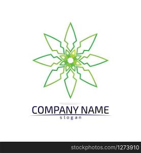 Vector Lotus Flower Sign for Wellness, Spa and Yoga. Vector Illustration