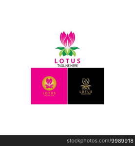 Vector lotus flowers design for spa, yoga class, hotel and resort