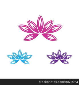 Vector lotus flowers design logo and symbol Template icon