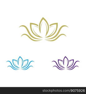 Vector lotus flowers design logo and symbol Template icon