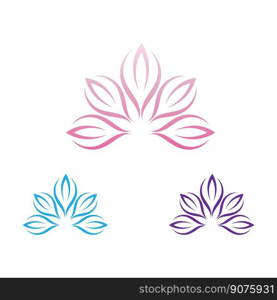 Vector lotus flowers design logo and symbol Template icon