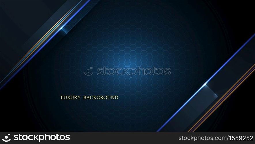 Vector low polygon silver, black premium background. Abstract luxury polygonal and silver, gold dark blue triangle line design for the cover, wallpaper. Illustration low poly pattern, gradient color