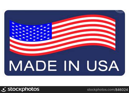Vector made in USA sign Vector illustration eps 10. Vector made in USA sign