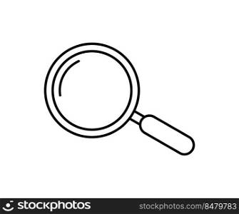 Vector Magnifying glass Icon isolated on white background. Search illustration.. Vector Magnifying glass Icon isolated on white background. Search illustration
