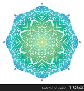 Vector mandala with a gradient background for your creativity