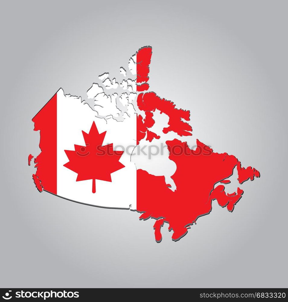 vector map Canada. Map of CANADA with separable borders in vector art ...