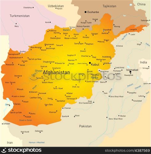 Vector map of Afganistan country