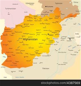 Vector map of Afganistan country