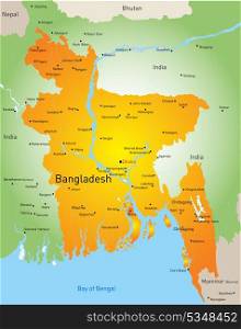 Vector map of Bangladesh country