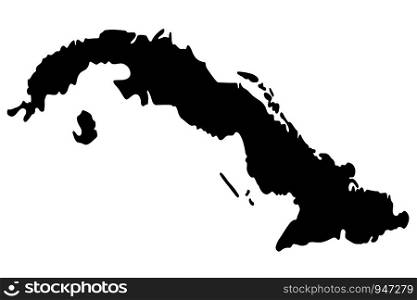 Vector map of Cuba. Vector illustration eps 10. Vector map of Cuba. Vector illustration