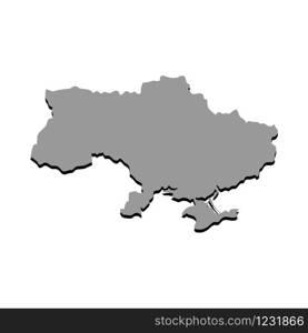 Vector map of Ukraine on a white background