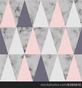 Vector marble texture design with triangles, black and white marbling surface, modern luxurious background, vector illustration