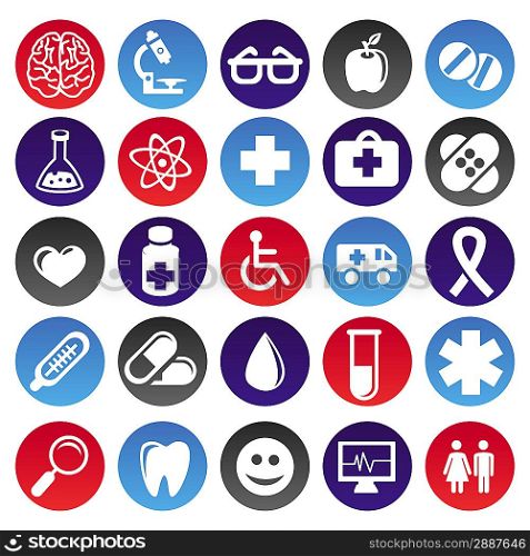 Vector medical icons and signs