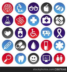 Vector medical icons and signs