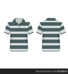 Vector Mens short sleeve t-shirt design templates in two colors with stripes