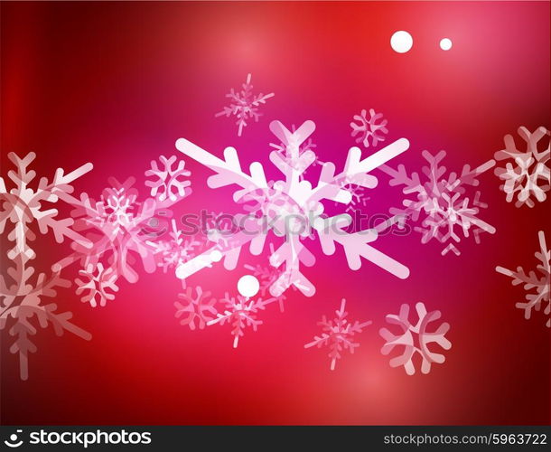 Vector Merry Christmas abstract background, snowflakes in the air. Color background for your message