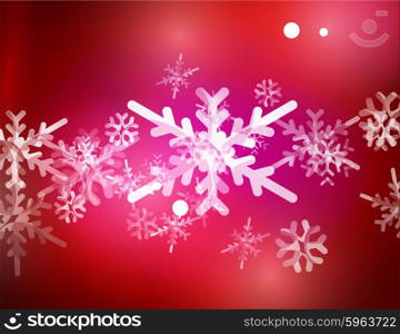 Vector Merry Christmas abstract background, snowflakes in the air. Color background for your message