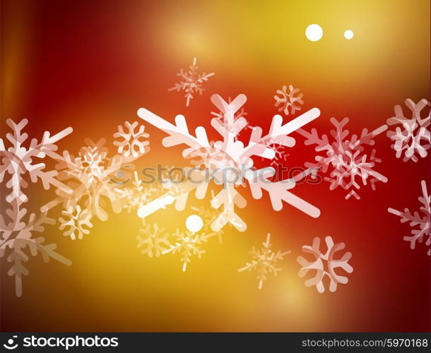 Vector Merry Christmas abstract background, snowflakes in the air. Color background for your message