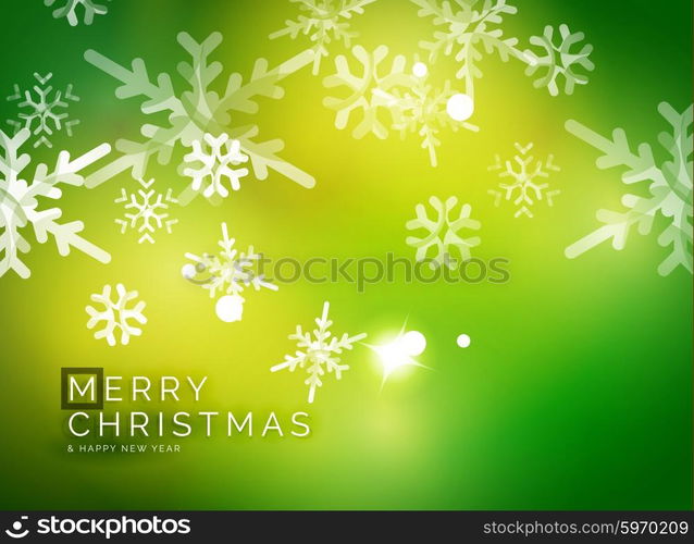 Vector Merry Christmas abstract background, snowflakes in the air. Color background for your message