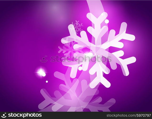 Vector Merry Christmas abstract background, snowflakes in the air. Color background for your message