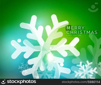 Vector Merry Christmas abstract background, snowflakes in the air. Color background for your message