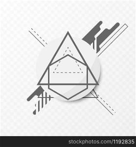Vector minimal geometric graphic abstract background
