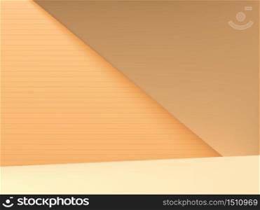 Vector Minimal Studio Shot Geometric Background for Product Display, Pastel Orange & Yellow