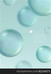 Vector Minimalist Abstract Water Bubbles Poster, Book Cover or Advertisement Background. Light Blue. . Vector Minimalist Abstract Water Drops Poster, Book Cover or Advertisement Background. Light Blue. 