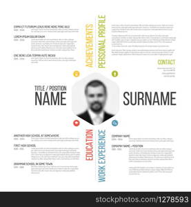 Vector minimalist cv / resume template design