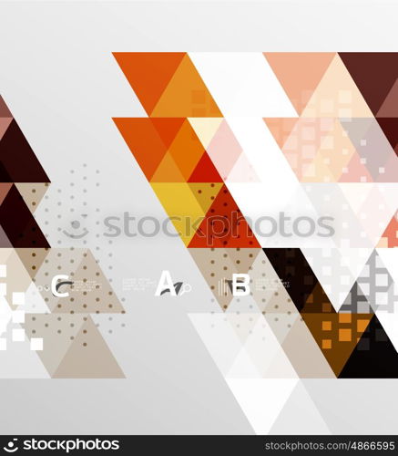 Vector minimalistic triangle design. Vector minimalistic triangle design with options