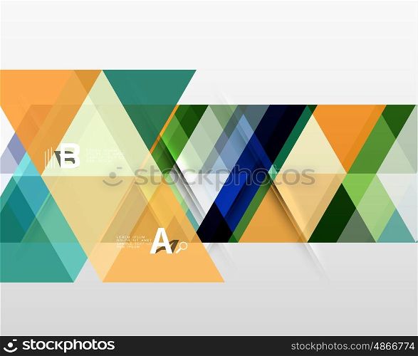 Vector minimalistic triangle design. Vector minimalistic triangle design with options