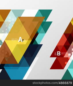 Vector minimalistic triangle design. Vector minimalistic triangle design with options