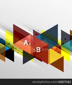 Vector minimalistic triangle design. Vector minimalistic triangle design with options