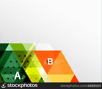 Vector minimalistic triangle design. Vector minimalistic triangle design with options