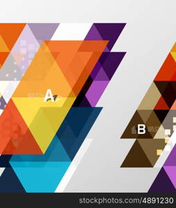 Vector minimalistic triangle design. Vector minimalistic triangle design with options