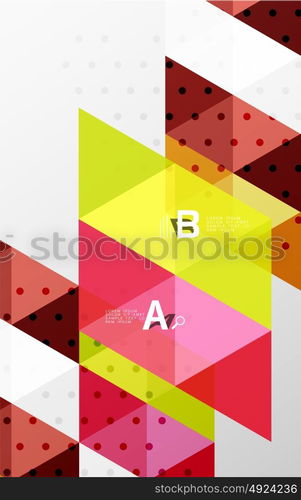 Vector minimalistic triangle design. Vector minimalistic triangle design with options