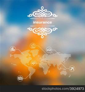 Vector mobile and web interface with insurance