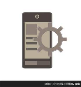 Vector mobile app flat icon business development device digital design logo phone screen media