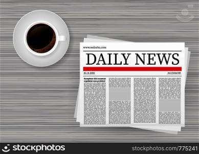 Vector mock up of a blank daily newspaper. Fully editable whole newspaper in clipping mask. Vector illustration,. Vector mock up of a blank daily newspaper. Fully editable whole newspaper in clipping mask. Vector stock illustration,