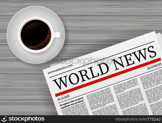 Vector mock up of a blank daily newspaper. Fully editable whole newspaper in clipping mask. Vector illustration,. Vector mock up of a blank daily newspaper. Fully editable whole newspaper in clipping mask. Vector stock illustration,