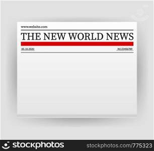Vector mock up of a blank daily newspaper. Fully editable whole newspaper in clipping mask. Vector stock illustration,. Vector mock up of a blank daily newspaper. Fully editable whole newspaper in clipping mask. Vector illustration,