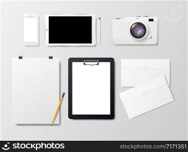 Vector mockup of business identity on a white background