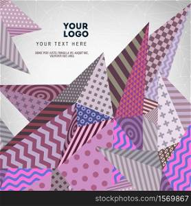 Vector modern abstract card with retro style geometric shapes. Vector card with retro style geometric shapes