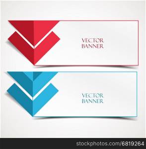 Vector modern banners. A set of modern vector banners with arrows