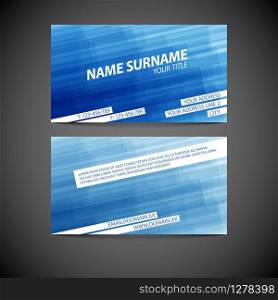 Vector modern business card template - both front and back side