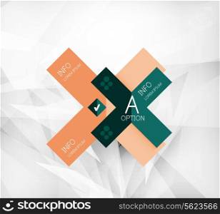 Vector modern business presentation - glossy overlapping paper pieces