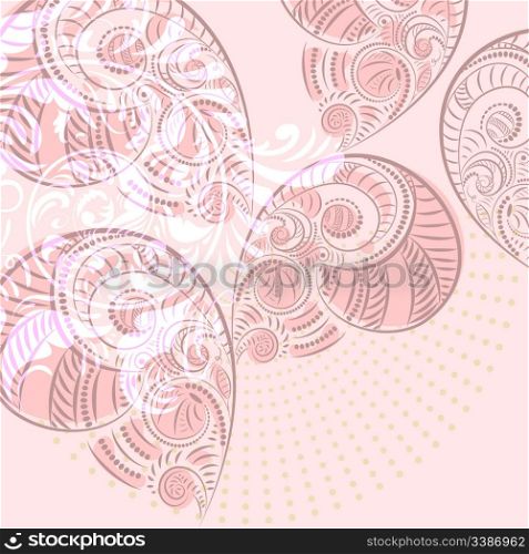 vector modern floral grunge background with space for your text, clipping mask, eps10