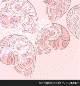 vector modern floral grunge background with space for your text, clipping mask, eps10