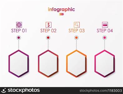 Vector Modern Hexagon infographics